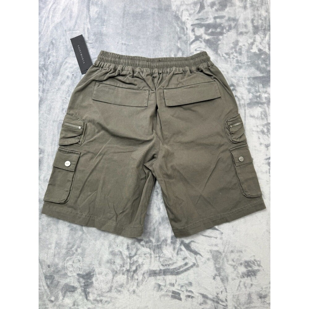Saint Morta Shorts Small Stretch Drawstrings Multi Pockets Zippered NWT